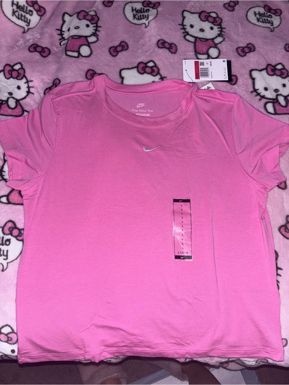 Nike Women's Light Pink Dri-FIT Short Sleeve Tee